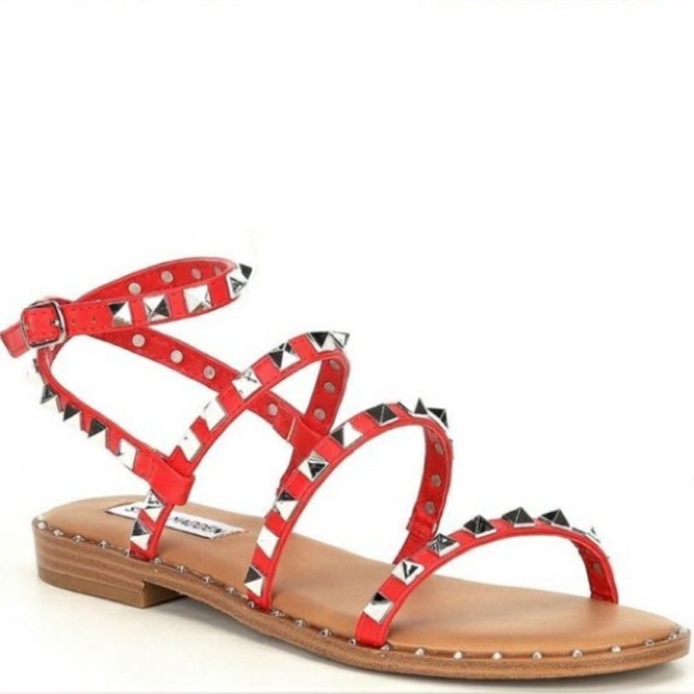Steve Madden Red Studded Sandals